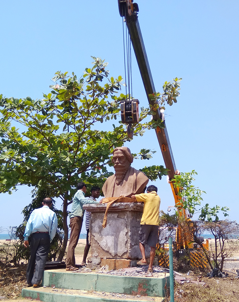ಟಾಗೋರ್ ಪ್ರತಿಮೆ ಸ್ಥಳಾಂತರ: ಸೂಕ್ತ ಸ್ಥಳದಲ್ಲಿ ಸಂರಕ್ಷಣೆಗೆ ಕ್ರಮ